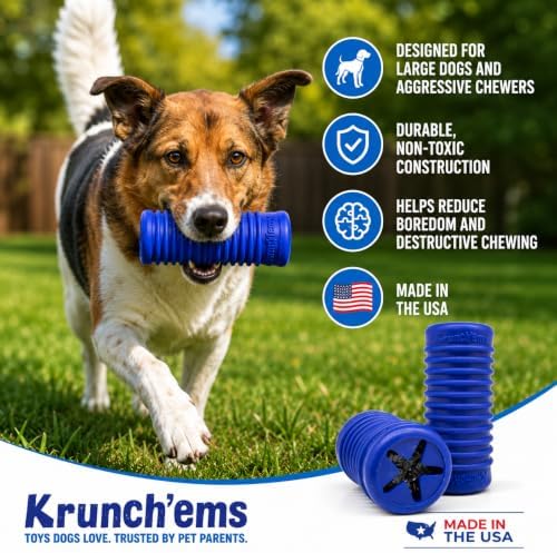Krunch'ems Large Crunchy Crinkle Dog Toy for Aggressive Chewers