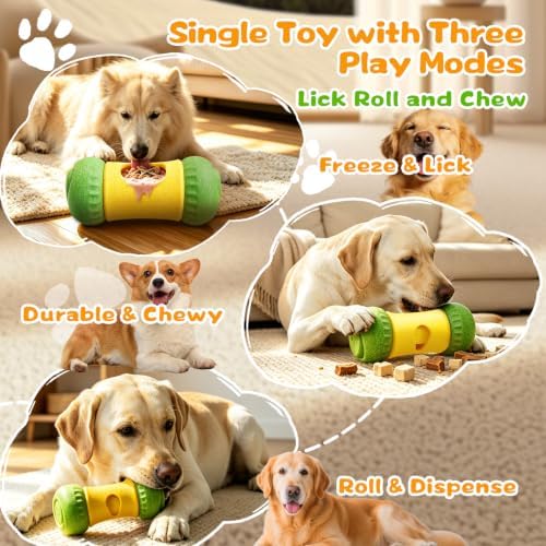 COMFGIVE Cognitive Slow Feeder for All Dogs with Two Detachable Bowls, Interactive Dog Puzzle Enrichment Toy, Adjustable Treat Dispensing Toy to Keep Dogs Busy & Provide Brain Stimulation