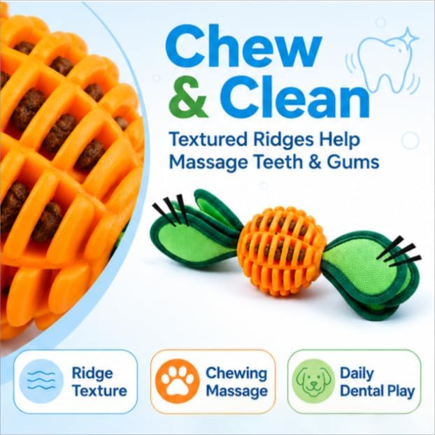 2 Pack Dog Chew Toy for Small Breeds, Puppies Treat Dispensing Ball