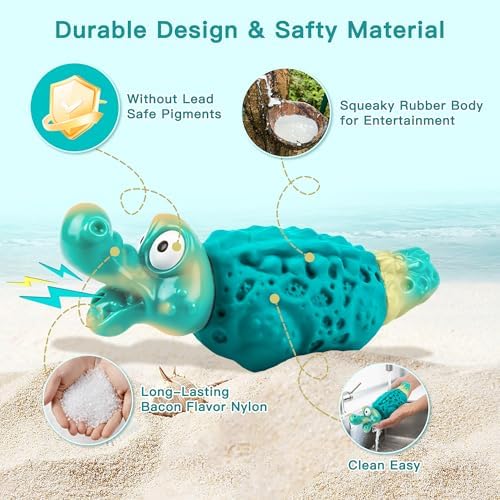 Dog Toys for Aggressive Chewers, Tough Squeaky Dog Chew Toy