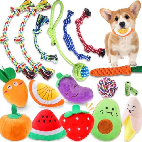 MRSOHRET Puppy Chew Toys for Teething, Dog Toys for Aggressive Chewers