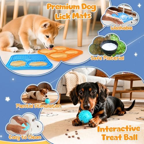 Heartbeat Puppy for Dogs, Calming Set with Lick Mat, Puppy Essentials