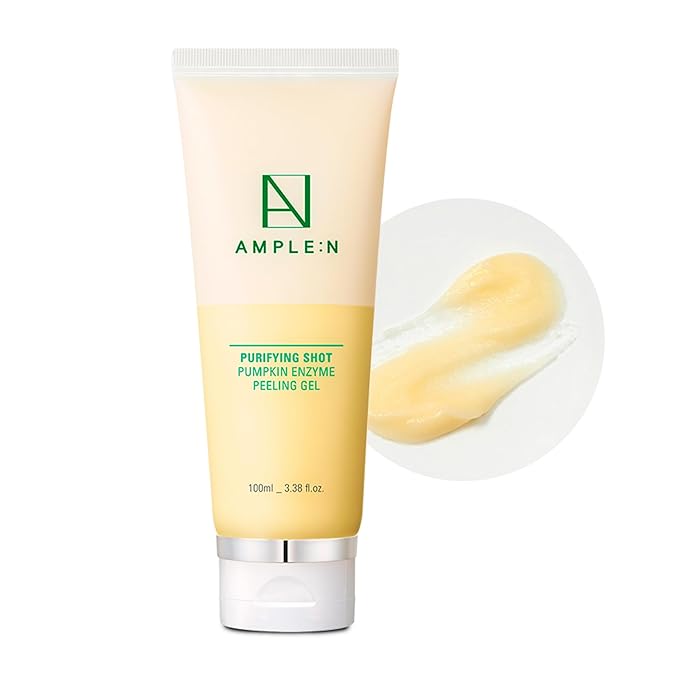 Purifying Shot Pumpkin Enzyme Peeling Gel - Korean Exfoliating Peeling Gel with Centella Asiatica Extract and Ginseng - Gentle Gommage Exfoliant for Face - For Oily and Sensitive Skin,3.38 fl.oz.