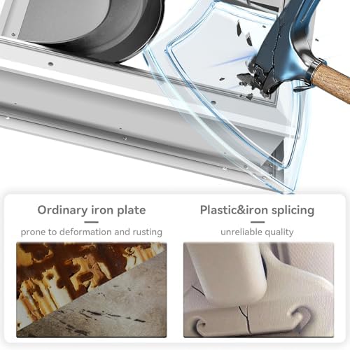 [Petoasis] 3-Flaps Heavy-Duty Dog Door for Wall,Rustproof Aluminum Frame | Energy-Efficient,Thick Flaps Block Wind Snow Rain Intrusion in Extreme Weather (Silvery White, Meduim for Wall)