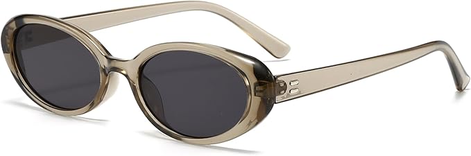 Breaksun Retro Oval Sunglasses for Women Men Fashion Small Oval Sunglasses 90s Vintage Shades