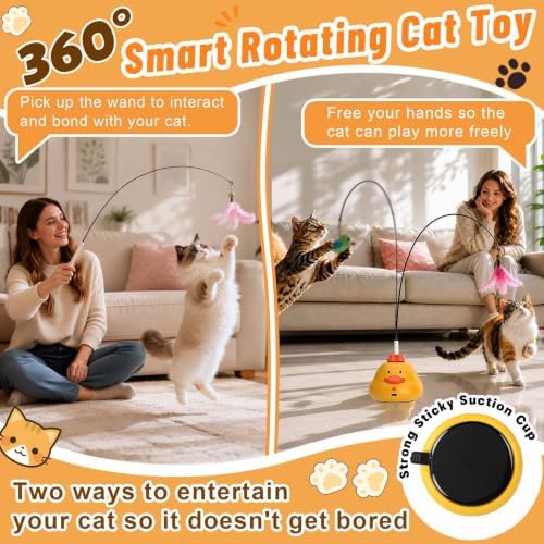 Interactive Cat Toys for Indoor Cats,Upgraded Automatic Smart Cat Toy