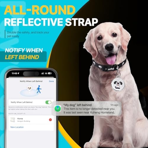 Dog Tracker-GPS Dog Collar-GPS Tracker for Dogs-Pet Tracker | Dual-System Tracker | Android and iOS Universal | No Monthly Fee | Waterproof | Works with Any Collar---1