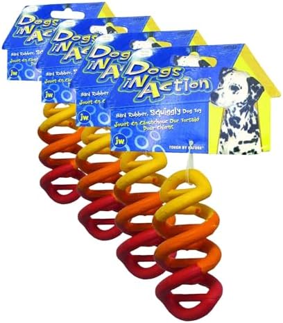 JW Pet Dogs in Action Dog Toy, Small (Assorted Colors) (Pack of 4)