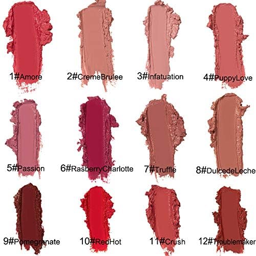 12 Colors Lips Staining Lip Oil, 2025 Upgrade Cream Texture Lipstick Long-Lasting Moisturizing Lip Oil, Waterproof Lipstick Creamy Lip Gloss Non-stick to Cup (#04, One Size)