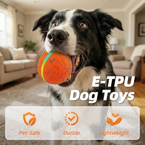 Diman Interactive Dog Toys, Moving Balls for Dogs, 3 Bounce Modes, 3.2 Inch