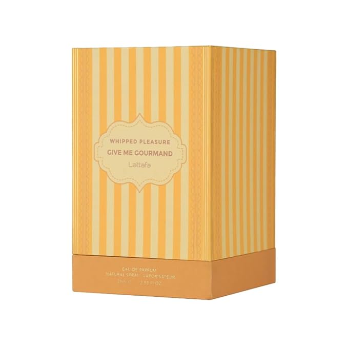 Lattafa Whipped Pleasure Eau de Parfum, Give Me Gourmand Collection, Spray Form, 75ml, Whipped Cream, Caramel & Vanilla Scent, Long-lasting