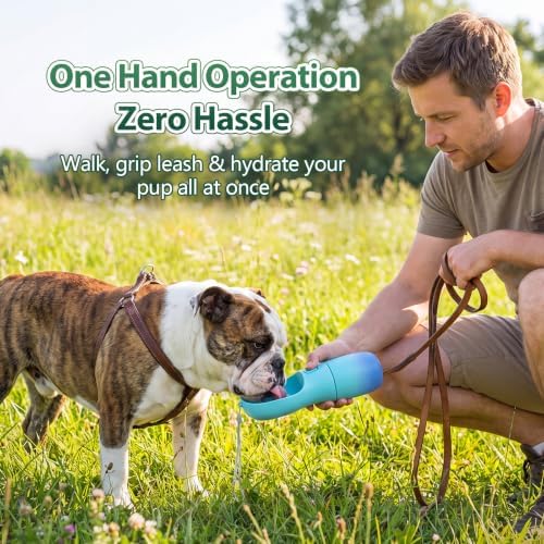 Dog Water Bottle Puppy Essentials, Portable Filtered Dispenser with Travel Dog Food Storage Container, Pet Supplies Gifts Stocking Stuffer Treat Pouches for Pet Training Outdoor Walking Hiking Camping