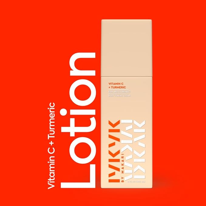 MAKARI IYKYK Vitamin C + Turmeric Body Toning Cream | Lightweight Firming Lotion for Women | Helps Improve the Look of Dark Spots | Vegan, Fragrance-Free