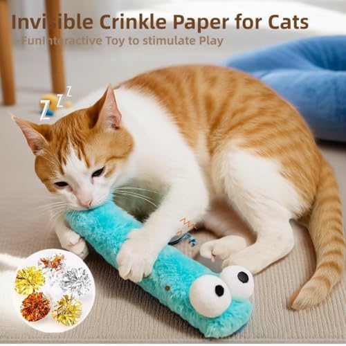 2BB Cat Kicker Toys 3 Pack, 13 Inch Quiet Catnip Toy Pillows for Indoor Cats, Soft Plush Refillable Kick Sticks for Kittens, Interactive Play & Exercise (Multi-Color)