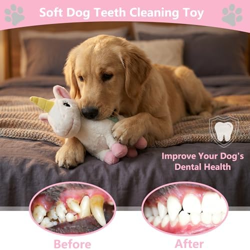 Unicorn Squeaky Dog Toys for Puppy, Small and Medium Large Breed