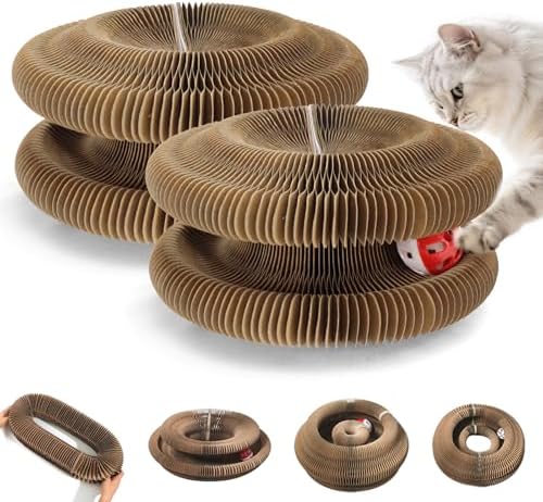 Magic Organ Cat Toy Foldable Cardboard Cat Scratcher, 2 Pack
