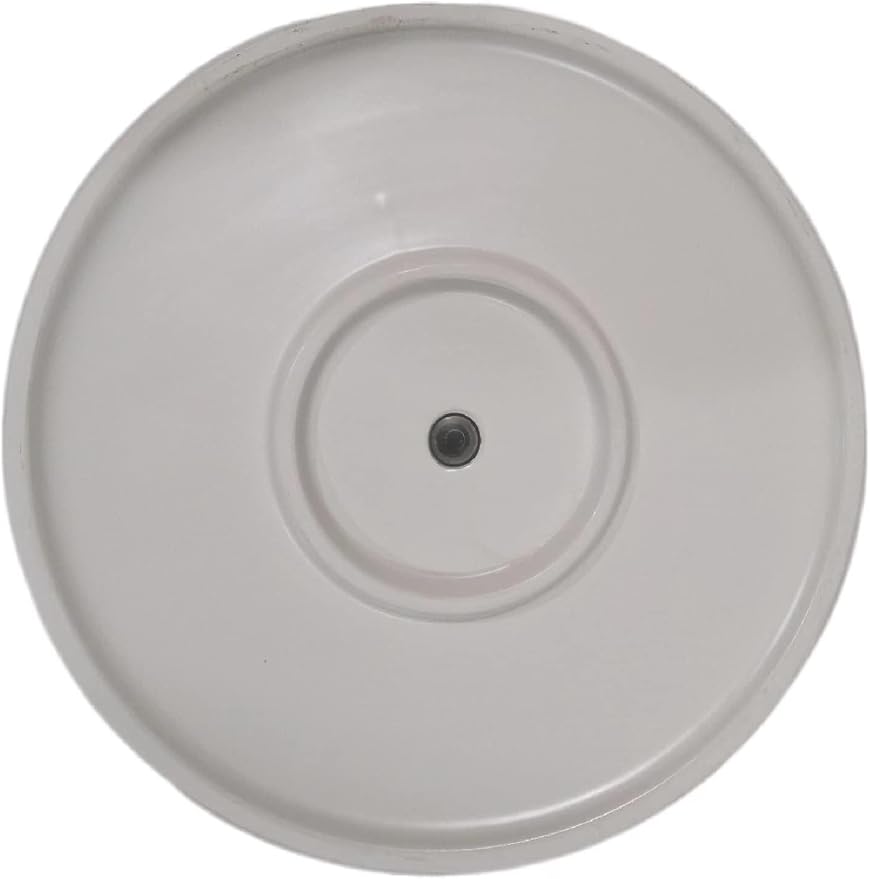 Amazon Basics Fluted Ceramic Planter Pot for Indoor Outdoor Plants, Round Flower Pot with Drainage Hole, 10-inch, White