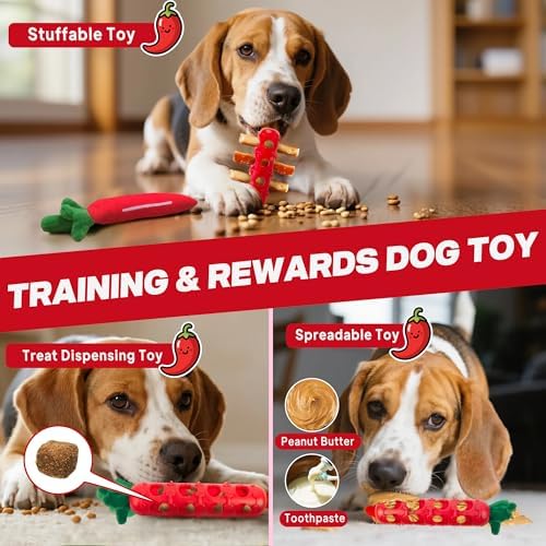 Fida 2-in-1 Puppy Teething Toys, Natural Rubber Chew Toys for Dogs, Chilly