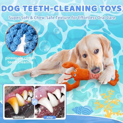 YZHDUXIU Tug of War Dog Toy Squeaky Dog Toys Interactive Lobster Puppy Toys