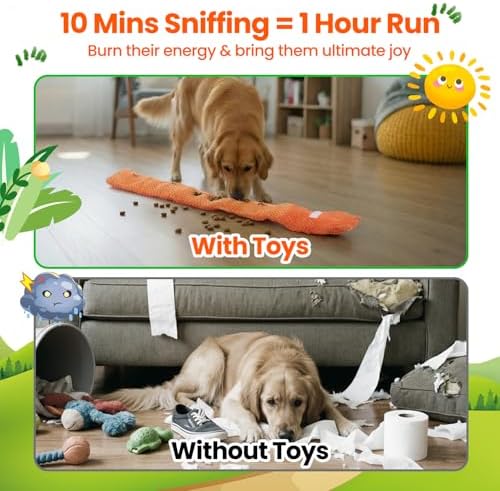 HGB Large Squeaky Snuffle Dog Puzzle Toy for Large Medium Small Dogs