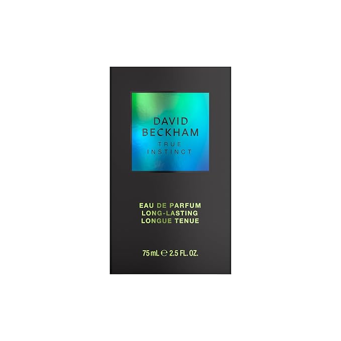 David Beckham True Instict Eau de Parfum 2.5 fl oz (Pack of 1), Notes of Pine, Cedarwood, and Vetiver, Men's Fragrance, Long Lasting, Everyday Fragrance, Travel Size