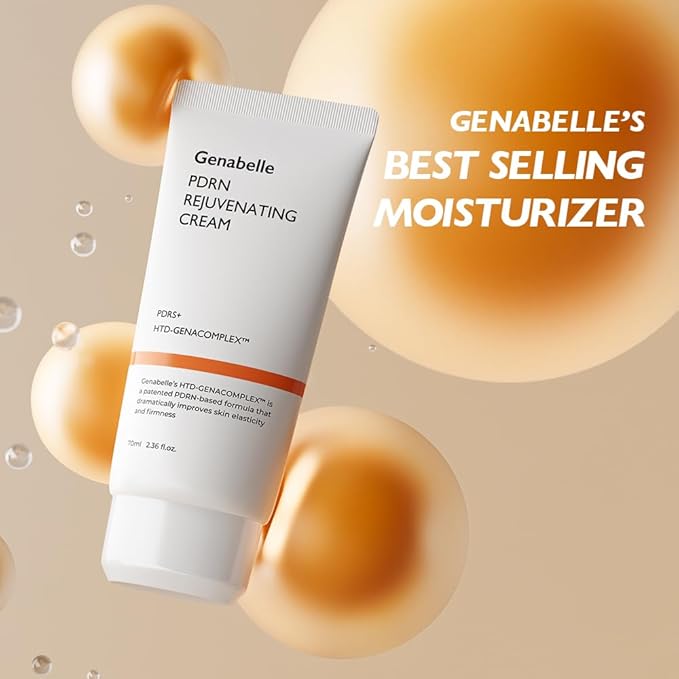 Genabelle PDRN Rejuvenating Cream - Lightweight Moisturizer with Original PDRN, CICA, Hyaluronic Acid - Nourishing, Hydrating, and Soothing Formula - 2.36 fl.oz