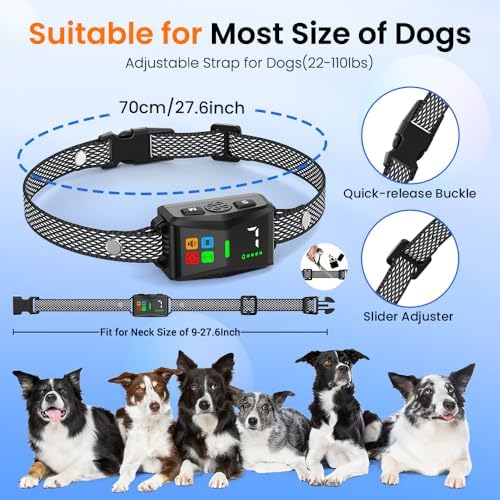 Bark Collar, Beep, Vibration, Static Modes