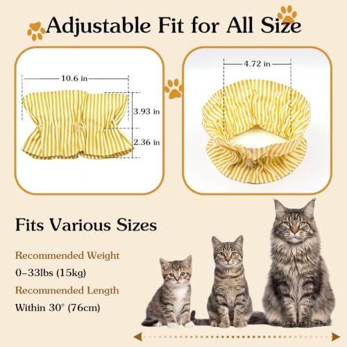 Cat Cone Collar Soft Recovery Collar Adjustable Surgery Cone for Kittens