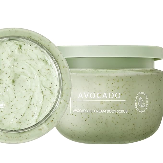 Body Scrub - Exfoliates & Deeply Nourishes for Smooth, Radiant Skin (Avocado)