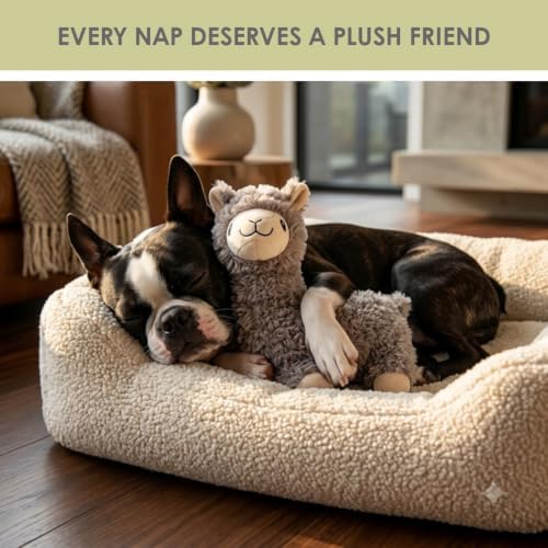 NANDOG My BFF Lulu Alpaca Dog Toy Signature Collection Soft Plush & Crinkle