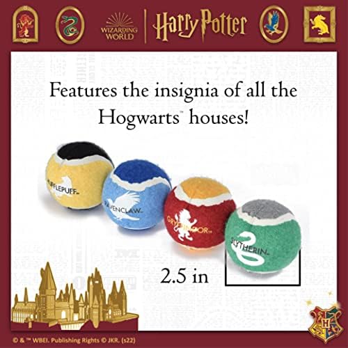 Harry Potter Hogwarts Pride Dog Tennis Balls, 4 Pk