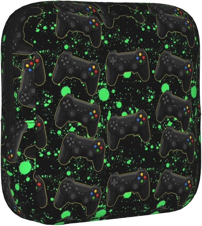 Hidden Style Period Holder Bag Green Video Game Weapon Cool Gamers, Privacy Guard Feature, Reusable Organizer for Menstrual Supplies, Fitness Outdoor Scenario Use