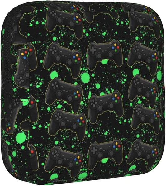 Hidden Style Period Holder Bag Green Video Game Weapon Cool Gamers, Privacy Guard Feature, Reusable Organizer for Menstrual Supplies, Fitness Outdoor Scenario Use