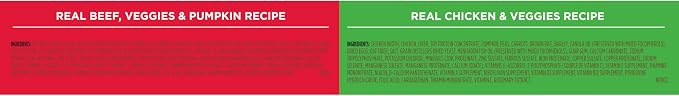 Nutrish Chunks in Gravy Variety Pack Wet Dog Food, 13 oz. Can (Rachael Ray) | Chicken & Veggies and Beef & Veggies Recipes, Natural Dog Food with Added Vitamins, Minerals and Nutrients (Pack of 12)