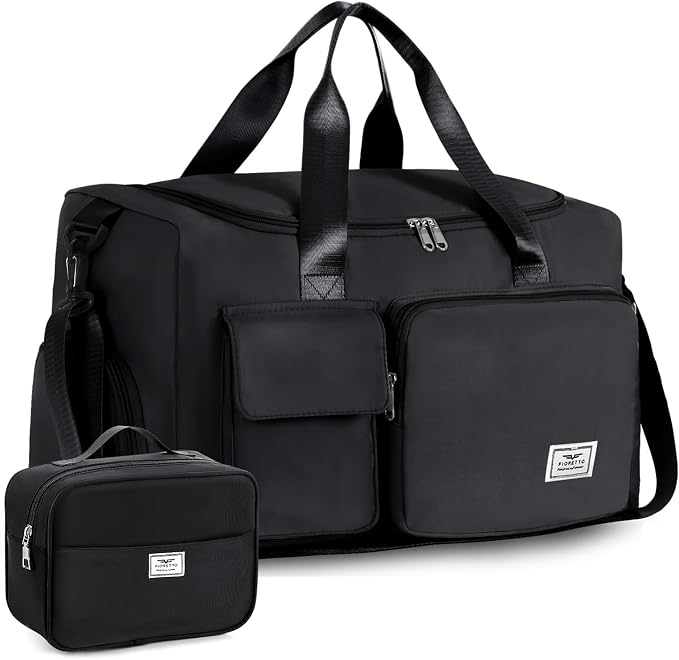 FIORETTO Women's Gym Duffle Bag with Shoes Compartment, 30L Capacity, Ideal for Travel, Gym, Sports, Duffel, Weekender