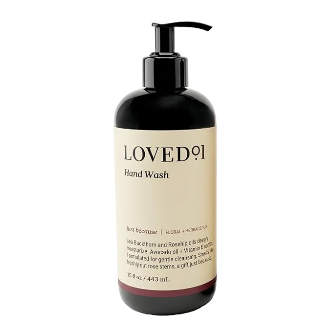 Loved01 Hand Wash, John Legend Skincare, Liquid Hand Soap, Gentle & Hydrating, Cruelty-Free, Oprah's Favorite Things, Formulated with Nourishing Oils, Just Because Soft Floral Scent, 15 oz