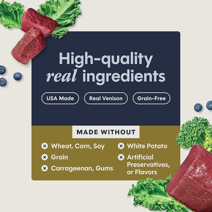 Instinct Original Pate Wet Cat Food, Grain Free Recipe - Real Venison, 5.5 oz. Cans (Pack of 12) | Rich & creamy pate texture, high protein, real venison, whole-food ingredients, grain-free, hydration support