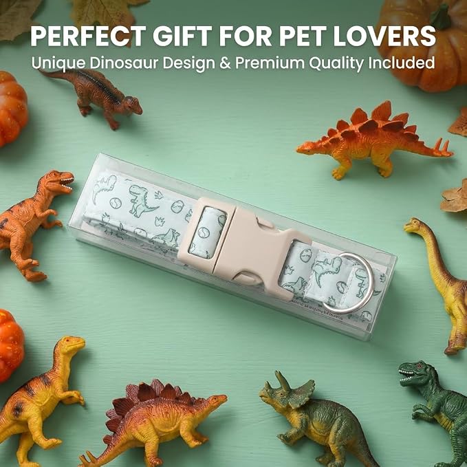 Dinosaur Dog Collar, Puppy Collar for Extra Small Dogs, XS