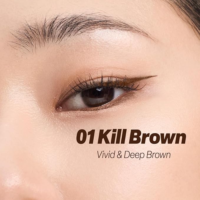 CLIO Superproof Pen Liquid Eyeliner, Ultra Precision Sponge Tip, One Stroke High Pigment Color, Waterproof Smudge Proof Long Wear, Fast Dry Formula, Sharp Wing Tightline Definition (002 Brown)