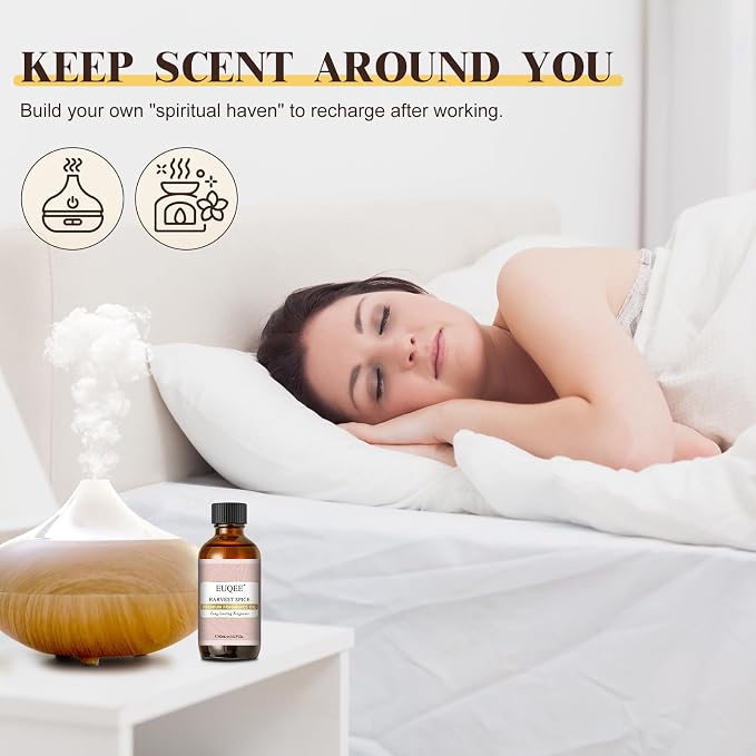 EUQEE Harvest Spice Fragrance Oil 2.02 Fl oz/ 60ml | Essential Oil for Soap Candle Making, Diffusers, DIY Bath Bombs