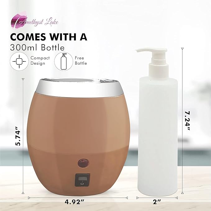 Massage Oil Warmer Bottle by AMETHYST LAKE, Bottle Warmer Dispenser Heater,1 Bottle Warmer for Oil, Lotion & Cream, Oil Heater Beauty Salon Treatment Equipment.