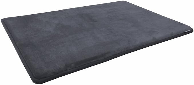 Dogbed4less Luxury Extra Large Gel-Infused Memory Foam Dog Bed Mat Pillow Topper, Fit XL 48"X30" Crate, Waterproof Non Slip Bottom, Grey