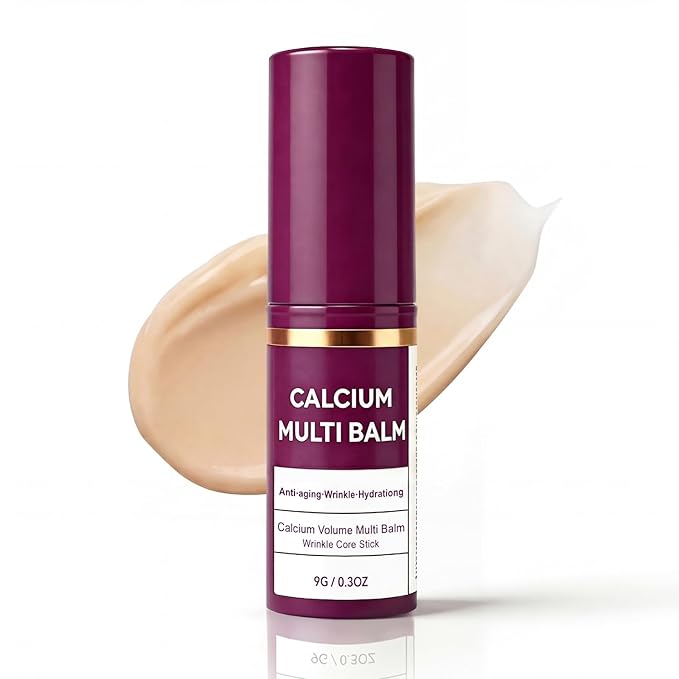 AMRAM Calcium Multi-Balm Stick with Vitamin D | Skin Firming & Hydrating Balm for Under-Eyes, Face & Neck | Supports Collagen, Improves Elasticity | 0.3 oz/9g