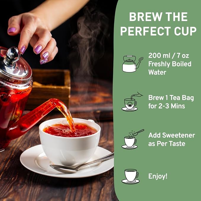 HANDPICK, Irish Breakfast Black Tea Bags (100 Count) Gluten-Free, Non-GMO | Strong, Robust & Bold Flavor | Round Eco-Conscious Tea Bags