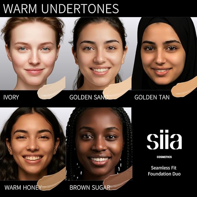 SIIA Cosmetics Seamless Fit Foundation Duo in SC03 Light Tan