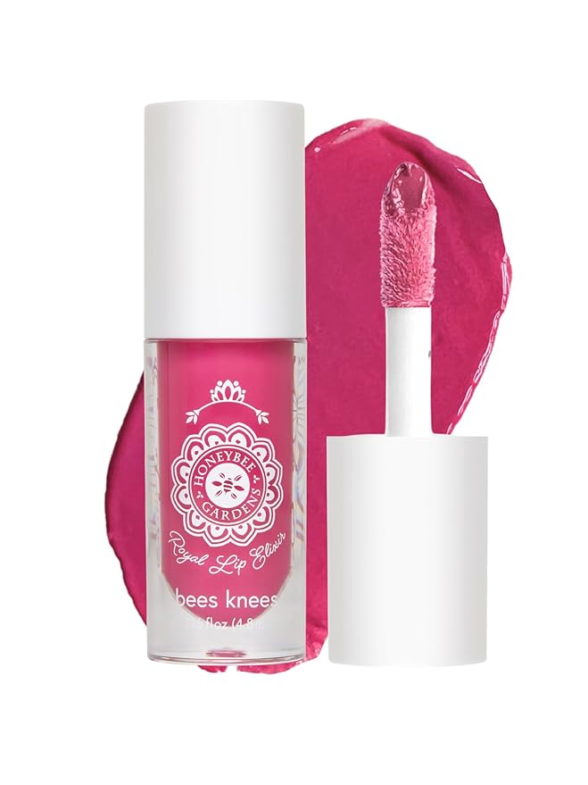 Honeybee Gardens Royal Lip Elixir Bees Knees; Hydrating and Non-Sticky Liquid Lip Color, Vegan, Cruelty-Free Beauty