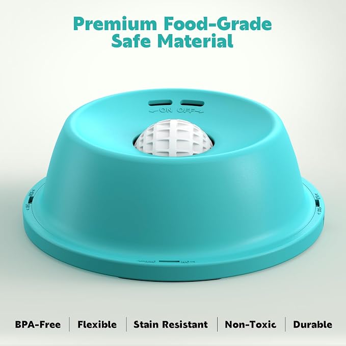 Slow Feeder Dog Licking Bowl, Anti-Removal Ball Liquid Feeding Bowl, No-Spill Leak-Proof & Jam-Free Rolling, Food-Grade Detachable Design, 10oz Capacity for Large Medium Small Dogs and Cats