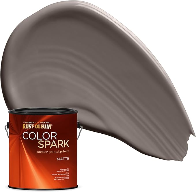 Rust-Oleum Color Spark Interior Paint and Primer in One, Matte, Fawn, 1 Gallon