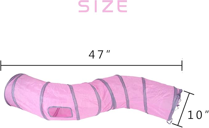 iCAGY Cat Tunnel Toys for Indoor Cats Kittens Rabbits, Pet Toy Play Tunnels