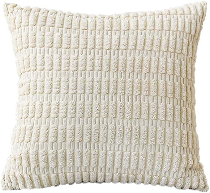 JMGBird Boho Pillows Cream Throw Pillows with Inserts Included | 18x18 Accent Pillows Decorative Pillows, inserts & covers Throw Pillows inserts for Couch